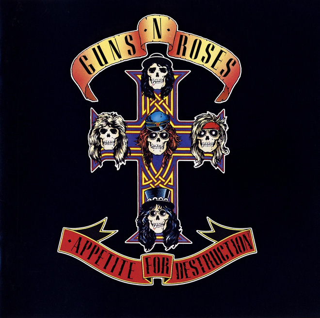 【レア】ガンズアンドローゼス　CD 未使用　カラーポートレート4種付き Guns N' Roses ガンズ・アンド・ローゼズ BEST ベスト グレイ