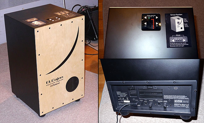 コンパクトカホン　エレクトリック ローランド春の新製品、ハイブリッドなカホンやギタリスト用