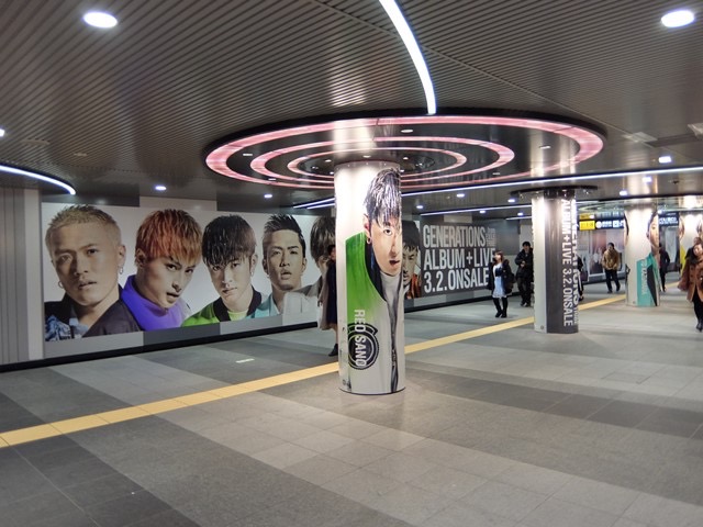 GENERATIONS ポスター 沢山 半蔵門線渋谷駅&阪急電鉄梅田駅にGENERATIONS巨大ポスター出現