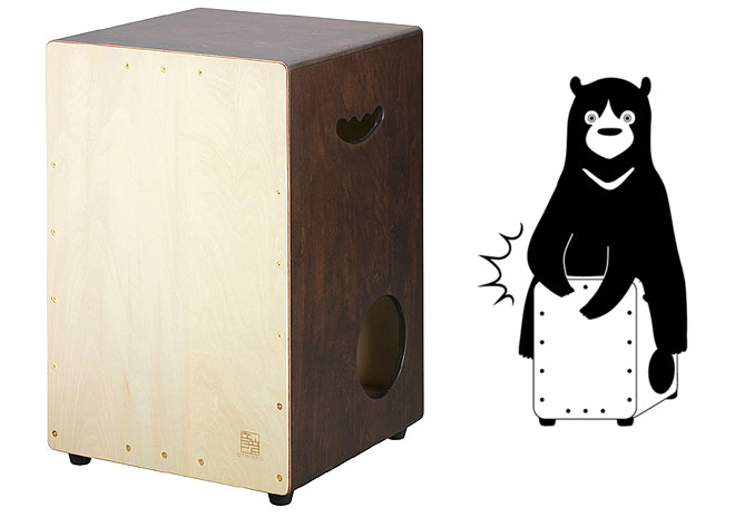 鳴らしやすくてラクラク持ち運べる音音「KUMAカホン」登場、音の