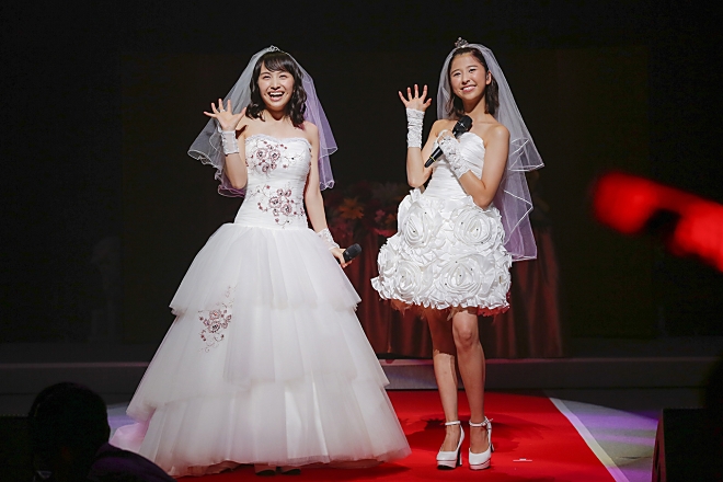 ももクロ百田・玉井、＜ももたまい婚＞で仲良くウェディング