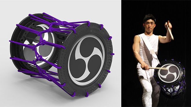 太鼓　和太鼓　和楽器 締太鼓 ケース付き TST 蒔絵胴 和楽器/和太鼓 能楽から祭囃子