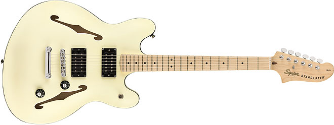 Squier Starcaster セミホロウボディ ホワイト Squier Affinity Series Starcaster Deluxe Electric Guitar