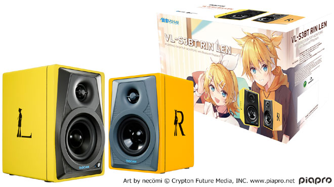 TASCAM スタジオモニタースピーカー 初音ミク VL-S3BT MIKU 初音ミクモデル『VL-S3BT MIKU』ならびに鏡音リン・レンモデル