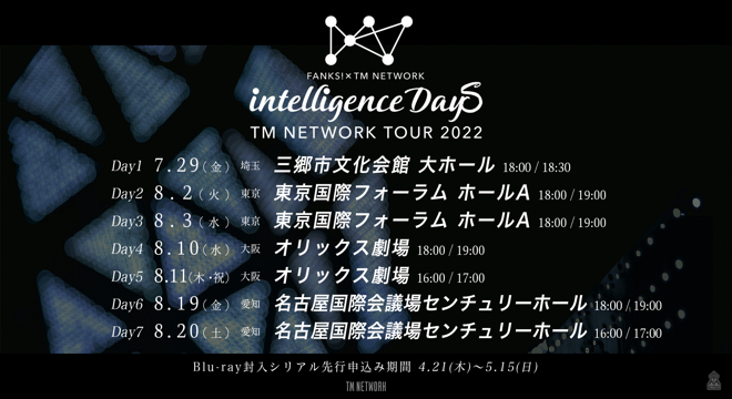 TM NETWORK、7年ぶりライブツアー＜FANKS intelligence Days