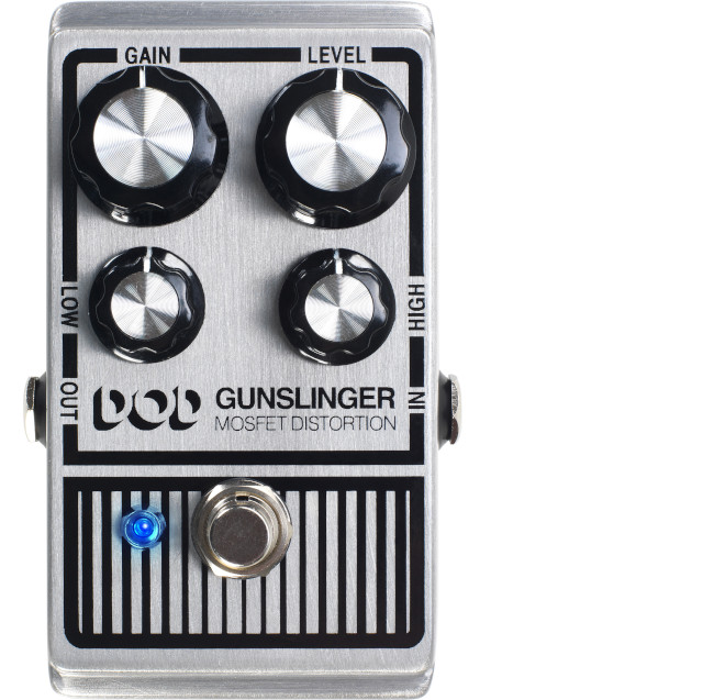 DOD、MOSFE T回路を装備したディストーション「Gunslinger」が再