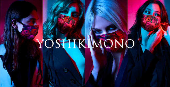 YOSHIKIマスク（blue） YOSHIKIの着物ブランド「YOSHIKIMONO」からマスク発売 | BARKS