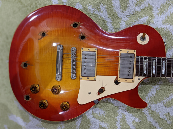 た*た様 レスポールタイプ　ルシール風　エレキギター　BECK コスプレ　ハムバ レスポールタイプ ルシール風 エレキギター BECK コスプレ