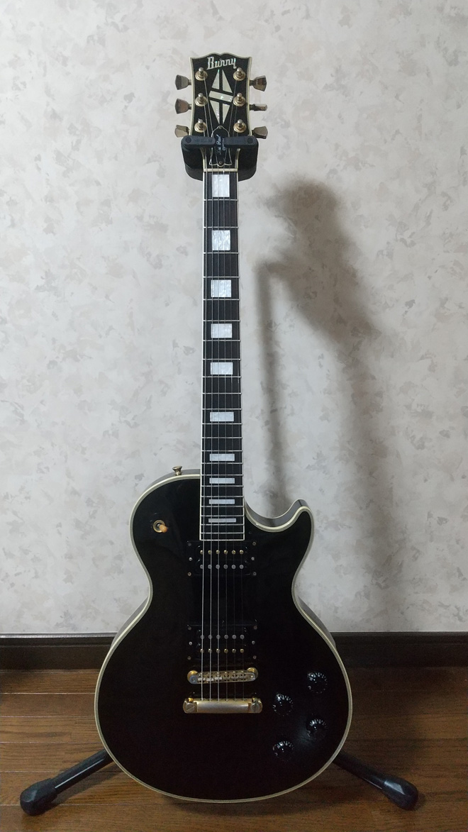 Burny Les Paul Custom Black RLC-60 Electric Guitar Lightning