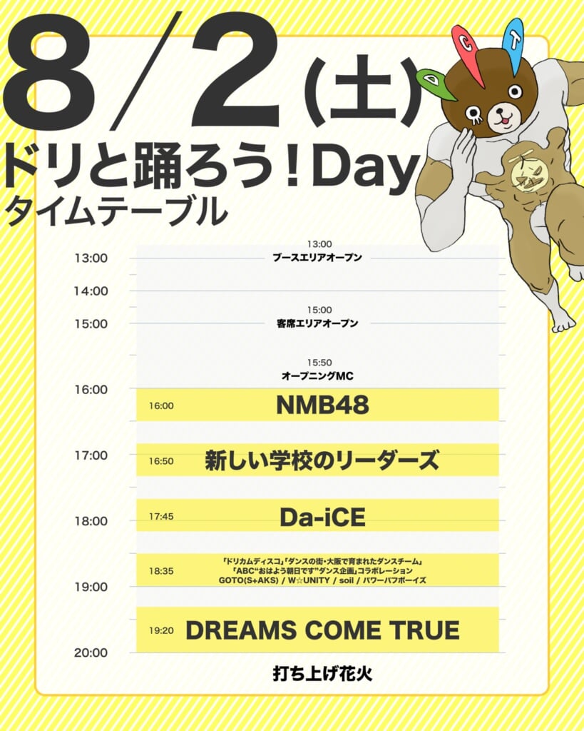 8/2,3開催＜ドリカムと夏祭り2025＞、出演タイムテーブルが発表 | BARKS