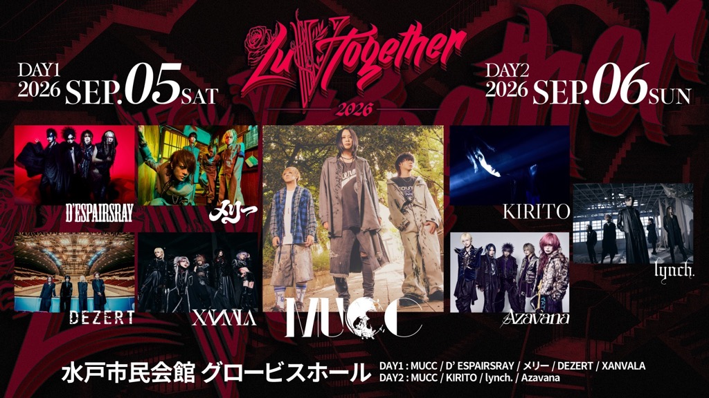 MASKED MUCC コンプリート　フライヤー6月末まで ライヴレポート】MUCC、“6月9日＝MUCCの日”に＜ムックリ クエストLIVE