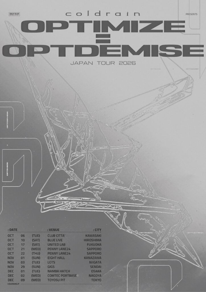 coldrain、4年ぶりアルバム『OPTIMIZE = OPTDEMISE』リリース決定