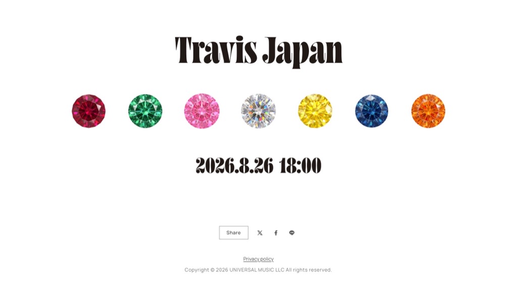 Travis Japan、4thアルバムを11月リリース決定。告知サイトに“7色の
